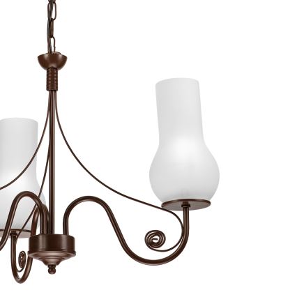 Brilagi - Żyrandol na łańcuchu COTTAGE 3xE14/40W/230V brązowy/biały