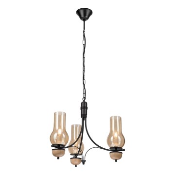 Brilagi - Żyrandol na łańcuchu COTTAGE 3xE14/40W/230V buk/brązowy