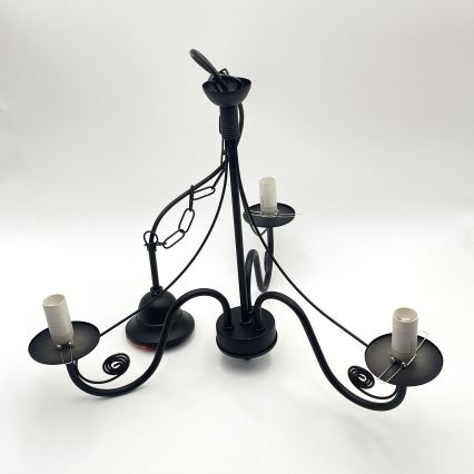 Brilagi - Żyrandol na łańcuchu COTTAGE 3xE14/40W/230V czarny/biały