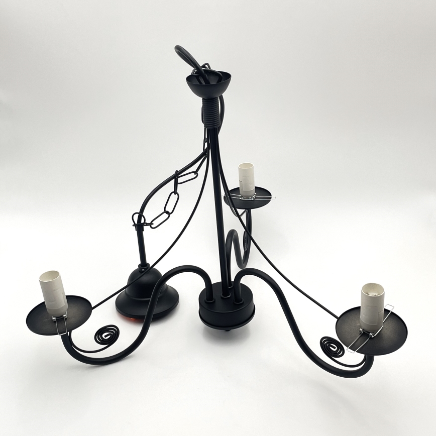 Brilagi - Żyrandol na łańcuchu COTTAGE 3xE14/40W/230V czarny/biały