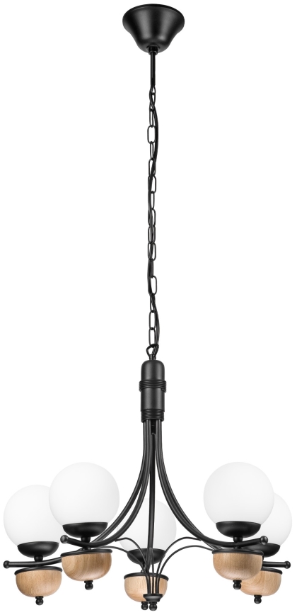 Brilagi - Żyrandol na łańcuchu COTTAGE 5xG9/40W/230V buk/biały