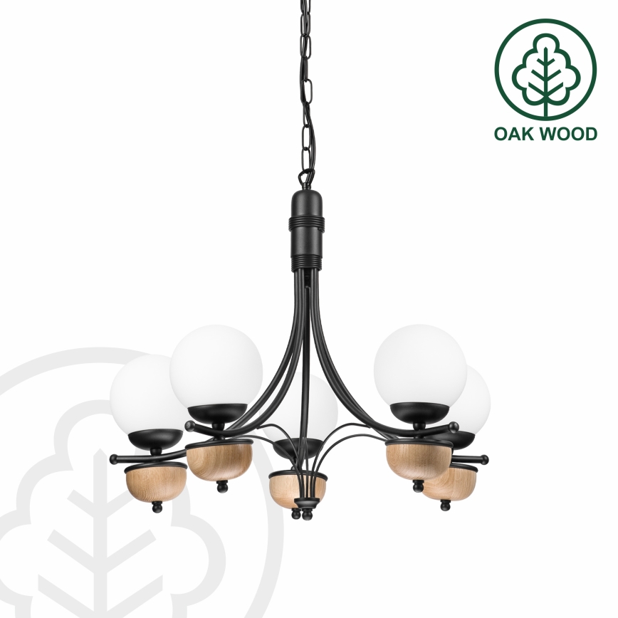 Brilagi - Żyrandol na łańcuchu COTTAGE 5xG9/40W/230V buk/biały