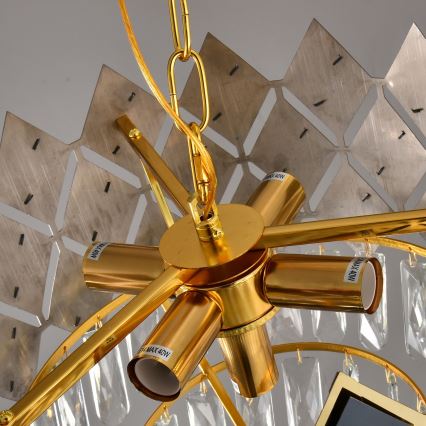 Brilagi - Żyrandol na łańcuchu CRISTAL 5xE14/40W/230V, średnica 38 cm, złoty/czarny