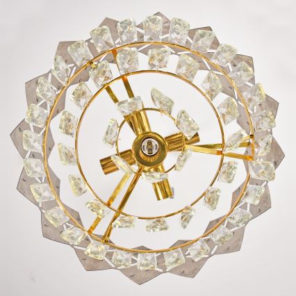 Brilagi - Żyrandol na łańcuchu CRISTAL 5xE14/40W/230V, średnica 38 cm, złoty/czarny