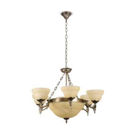 BRILAGI - Żyrandol na łańcuchu DAHLIA 9xE27/40W/230V Ø 74 cm mosiądz