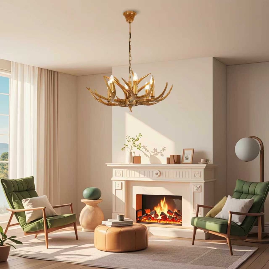 Brilagi - Żyrandol na łańcuchu DEER 6xE14/10W/230V śr. 70 cm poroże