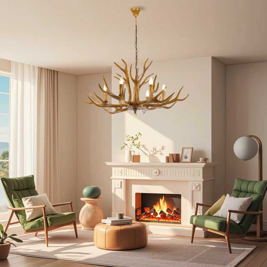 Brilagi - Żyrandol na łańcuchu DEER, 6xE14/10W/230V, Ø 102 cm, poroże