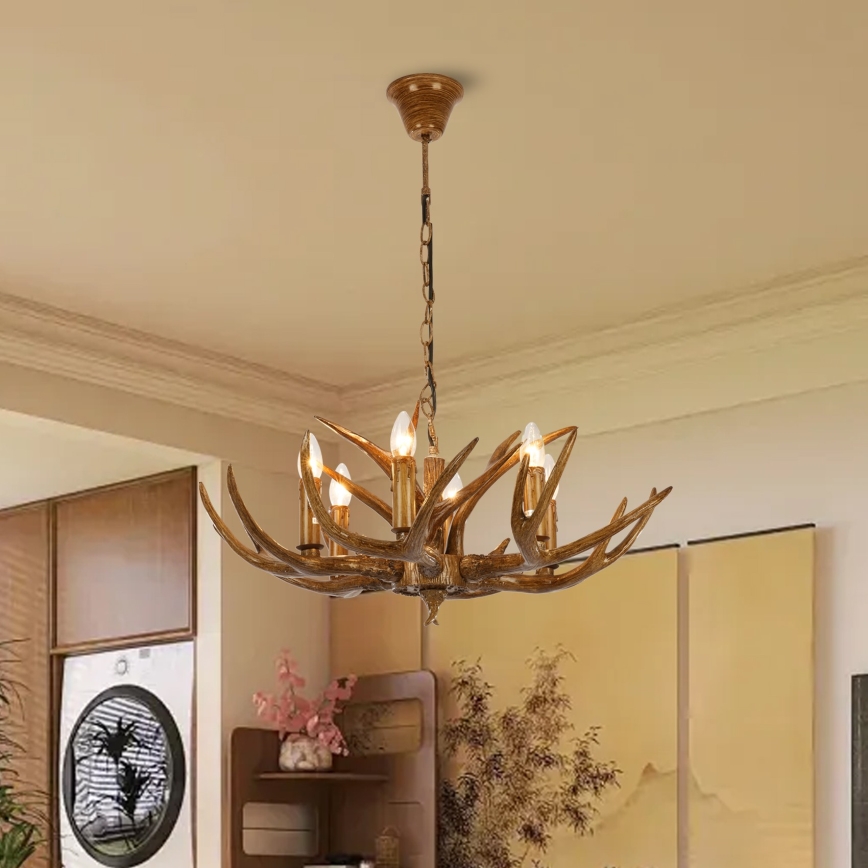 Brilagi - Żyrandol na łańcuchu DEER, 6×E14/10W/230V, średnica 70 cm