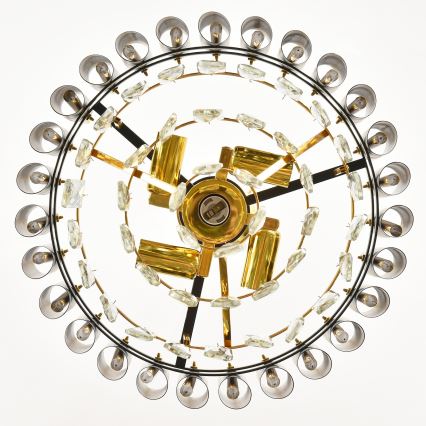 Brilagi - Żyrandol na łańcuchu ECLIPSE 5xE14/10W/230V śr. 38 cm czarny/złoty