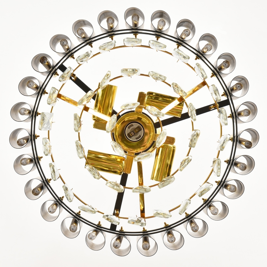 Brilagi - Żyrandol na łańcuchu ECLIPSE 5xE14/10W/230V śr. 38 cm czarny/złoty