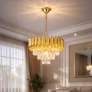 Brilagi - Żyrandol na łańcuchu ECLIPSE 5xE14/10W/230V śr. 38 cm złoty