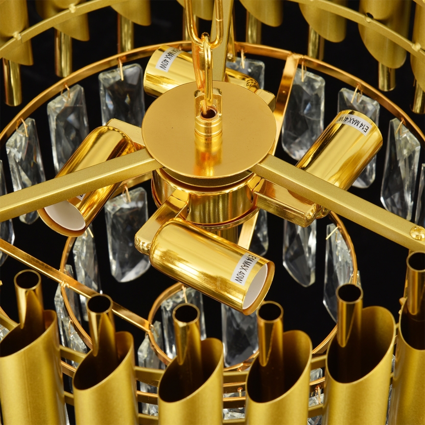 Brilagi - Żyrandol na łańcuchu ECLIPSE 5xE14/10W/230V śr. 38 cm złoty