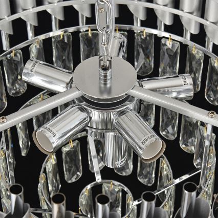 Brilagi - Żyrandol na łańcuchu ECLIPSE 7xE14/10W/230V śr. 48 cm srebrny