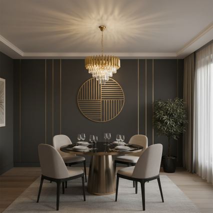 Brilagi - Żyrandol na łańcuchu ECLIPSE 7xE14/10W/230V śr. 48 cm złoty