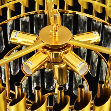 Brilagi - Żyrandol na łańcuchu ECLIPSE 7xE14/10W/230V śr. 48 cm złoty