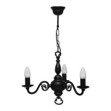 Brilagi - Żyrandol na łańcuchu IMPERO 3xE14/60W/230V czarny