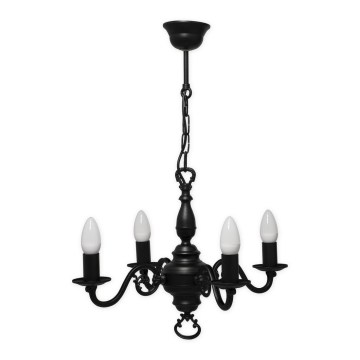 Brilagi - Żyrandol na łańcuchu IMPERO 4xE14/60W/230V czarny