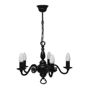 Brilagi - Żyrandol na łańcuchu IMPERO 5xE14/60W/230V czarny