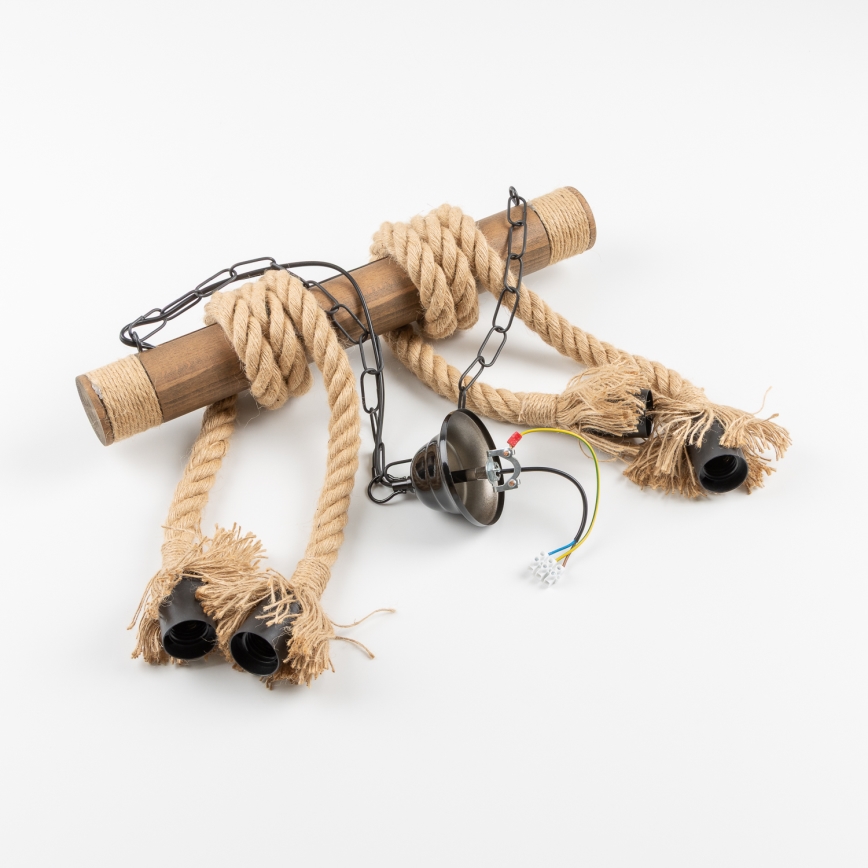 Brilagi - Żyrandol na łańcuchu KOS 4xE27/60W/230V buk