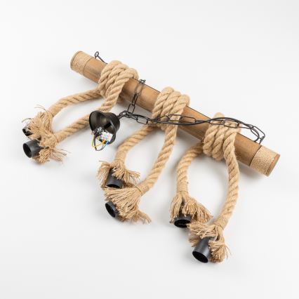 Brilagi - Żyrandol na łańcuchu KOS 6xE27/60W/230V buk