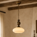 BRILAGI - Żyrandol na łańcuchu MOLLERO 1xE27/15W/230V śr. 24 cm brąz/patyna