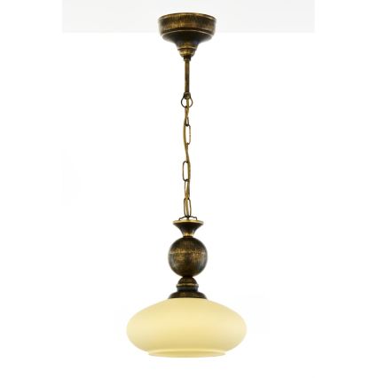 Brilagi - Żyrandol na łańcuchu MOLLERO 1xE27/15W/230V śr. 24 cm brąz/patyna