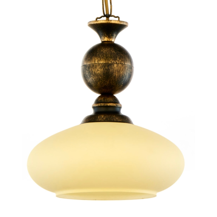 Brilagi - Żyrandol na łańcuchu MOLLERO 1xE27/15W/230V śr. 24 cm brąz/patyna