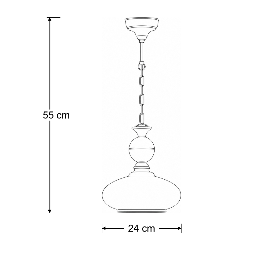 Brilagi - Żyrandol na łańcuchu MOLLERO 1xE27/15W/230V śr. 24 cm brąz/patyna