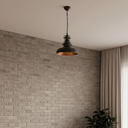 Brilagi - Żyrandol na łańcuchu PYRONIC 1xE27/40W/230V śr. 32 cm brąz/patina