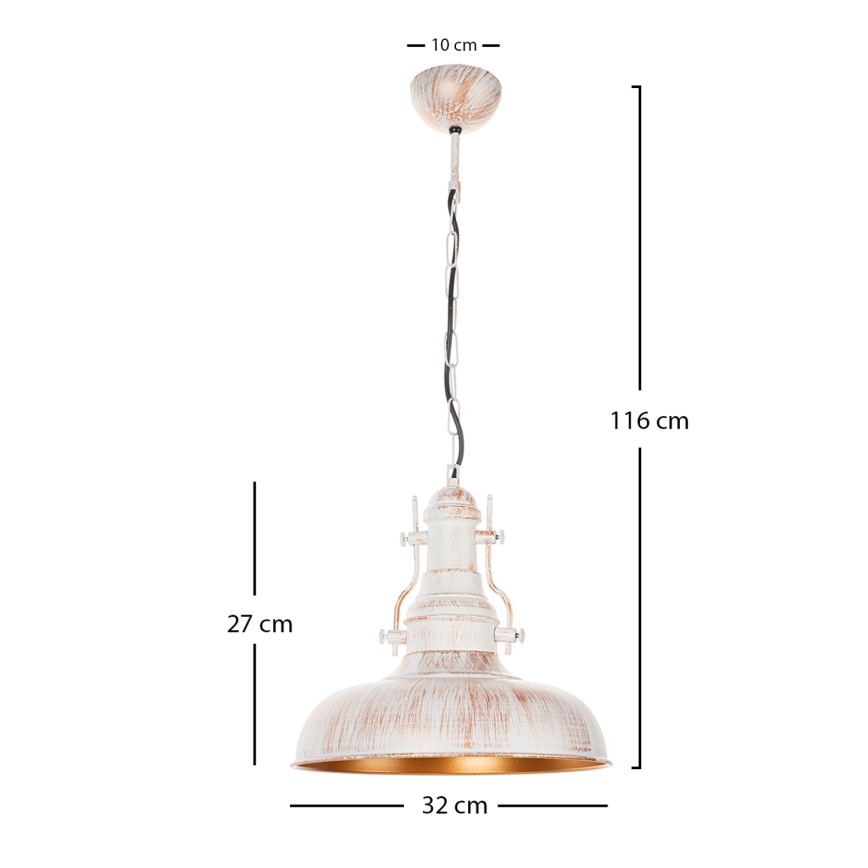 Brilagi - Żyrandol na łańcuchu PYRONIC 1xE27/40W/230V średnica 32 cm kremowy/patyna