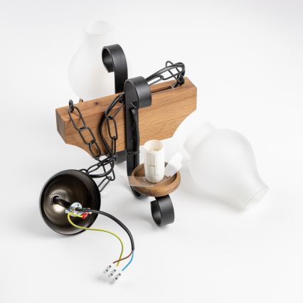 Brilagi - Żyrandol na łańcuchu QUEEN 2xE14/40W/230V buk