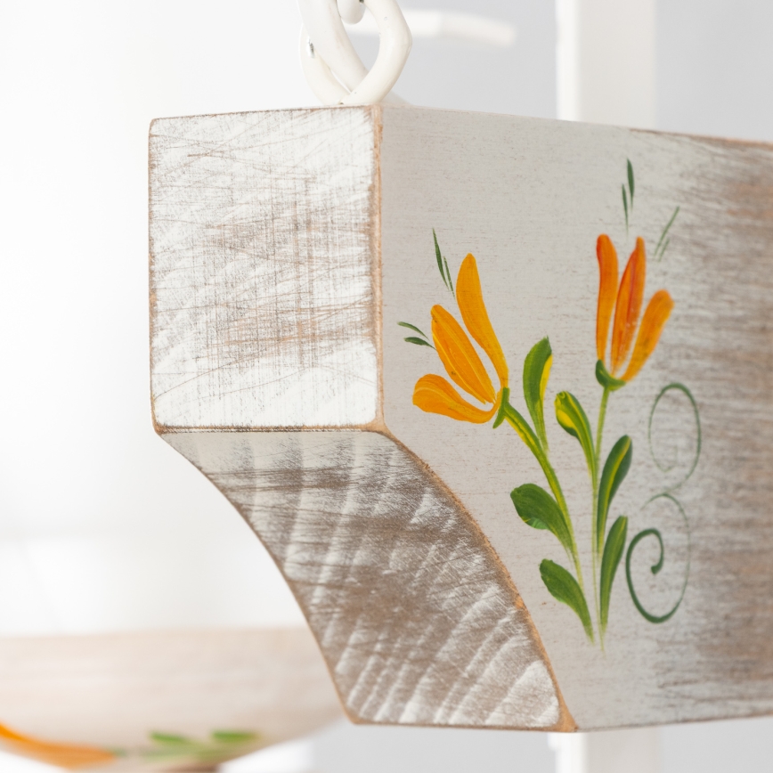 Brilagi - Żyrandol na łańcuchu QUEEN 2xE14/40W/230V buk/kremowy