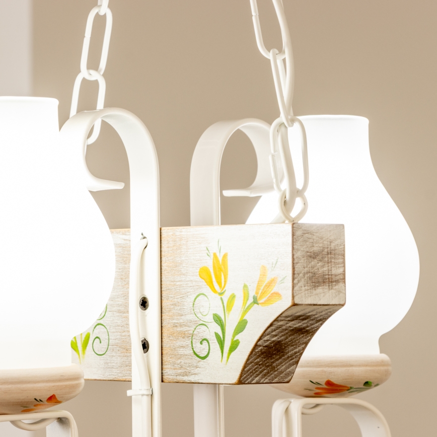 Brilagi - Żyrandol na łańcuchu QUEEN 2xE14/40W/230V buk/kremowy