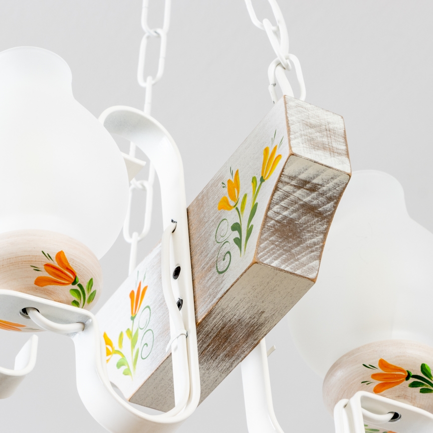 Brilagi - Żyrandol na łańcuchu QUEEN 2xE14/40W/230V buk/kremowy