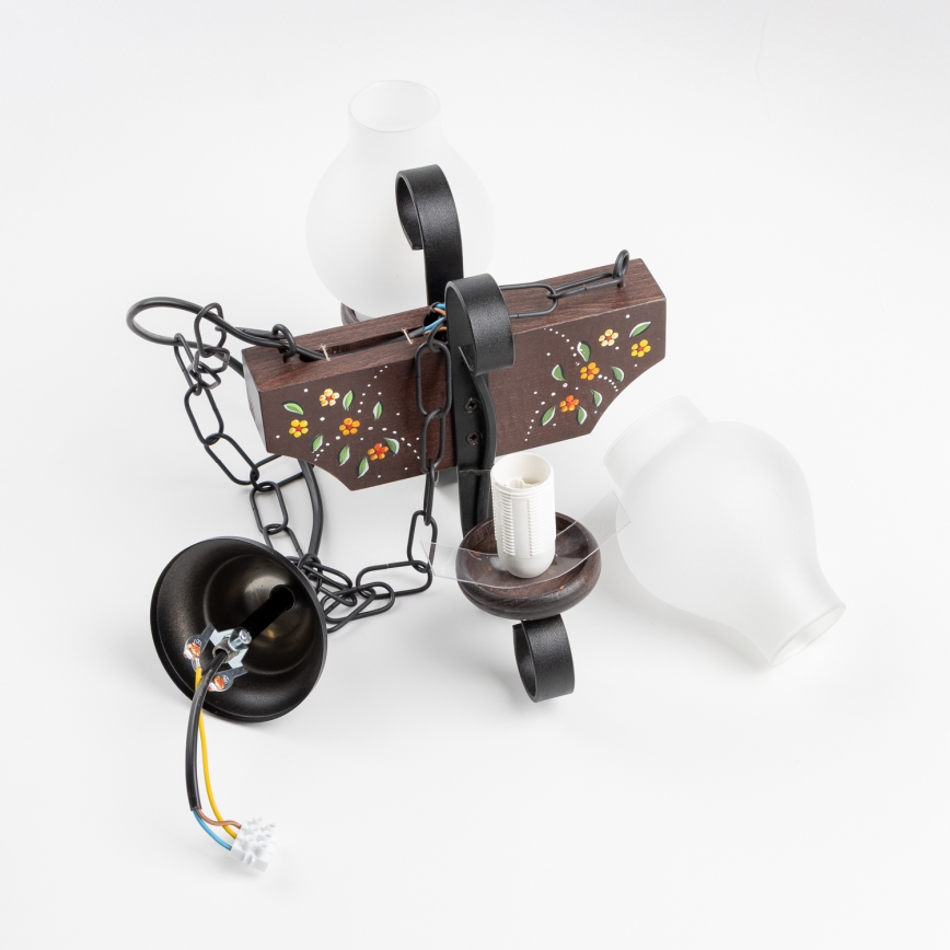 Brilagi - Żyrandol na łańcuchu QUEEN 2xE14/40W/230V buk/wenge