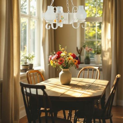 Brilagi - Żyrandol na łańcuchu QUEEN 3xE14/40W/230V buk/kremowy