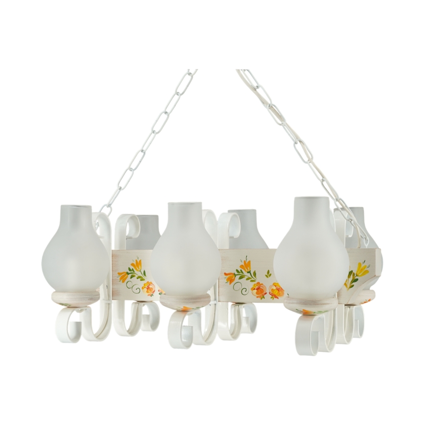 Brilagi - Żyrandol na łańcuchu QUEEN 3xE14/40W/230V buk/kremowy