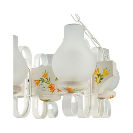 Brilagi - Żyrandol na łańcuchu QUEEN 3xE14/40W/230V buk/kremowy