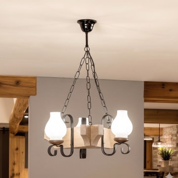 Brilagi - Żyrandol na łańcuchu QUEEN 3xE14/40W/230V dąb