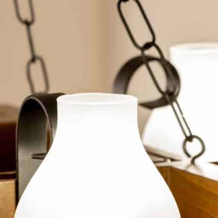 Brilagi - Żyrandol na łańcuchu QUEEN 4xE14/40W/230V buk/orzech