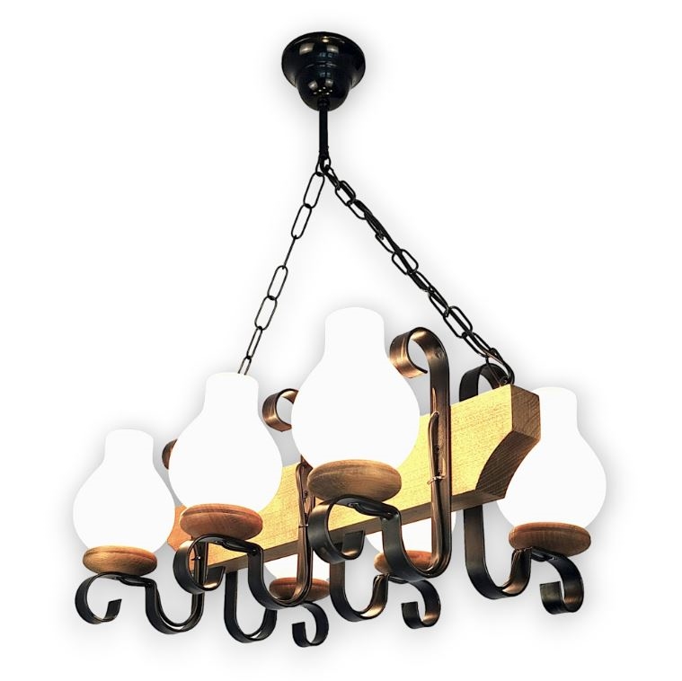 Brilagi - Żyrandol na łańcuchu QUEEN 6xE14/40W/230V buk