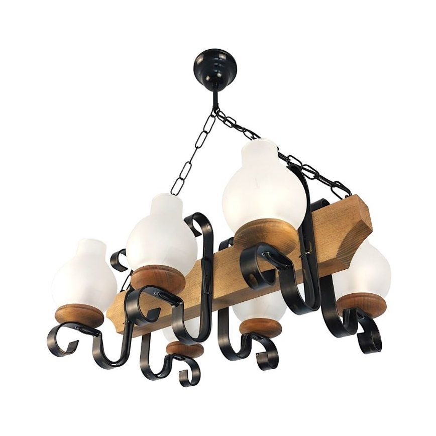 Brilagi - Żyrandol na łańcuchu QUEEN 6xE14/40W/230V buk