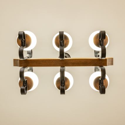 Brilagi - Żyrandol na łańcuchu QUEEN 6xE14/40W/230V buk