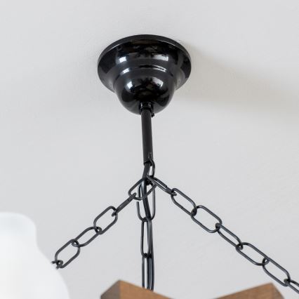 Brilagi - Żyrandol na łańcuchu QUEEN 6xE14/40W/230V buk/orzech