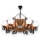 Brilagi - Żyrandol na łańcuchu QUEEN 8xE14/40W/230V buk