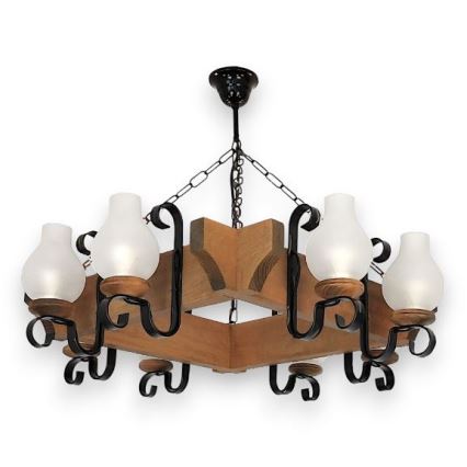 Brilagi - Żyrandol na łańcuchu QUEEN 8xE14/40W/230V buk