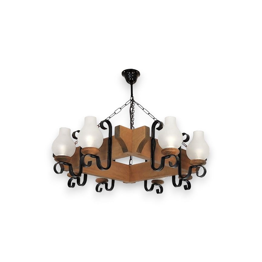 Brilagi - Żyrandol na łańcuchu QUEEN 8xE14/40W/230V buk