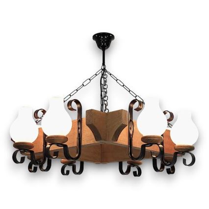 Brilagi - Żyrandol na łańcuchu QUEEN 8xE14/40W/230V buk