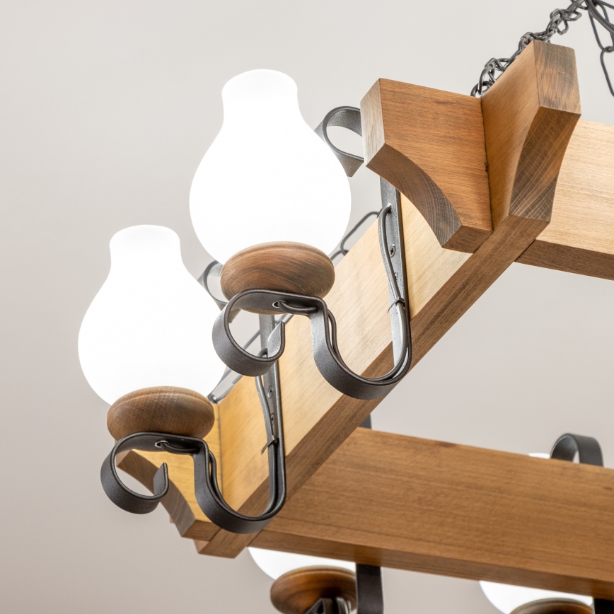 Brilagi - Żyrandol na łańcuchu QUEEN 8xE14/40W/230V buk