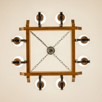 Brilagi - Żyrandol na łańcuchu QUEEN 8xE14/40W/230V buk